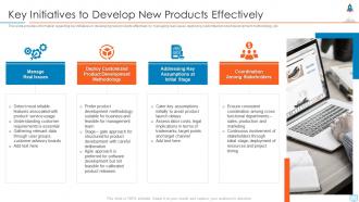 Initiatives to develop new products effectively new product launch in market key