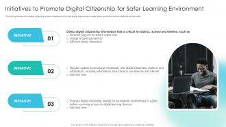 Initiatives To Promote Digital Citizenship For Safer Learning Environment Online Training Playbook