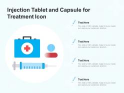 Injection tablet and capsule for treatment icon