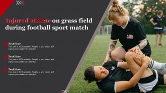 Injured Athlete On Grass Field During Football Sport Match