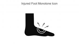 Injured Foot Monotone Icon In Powerpoint Pptx Png And Editable Eps Format