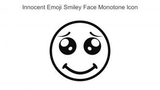 Innocent Emoji Smiley Face Monotone Icon In Powerpoint Pptx Png And Editable Eps Format