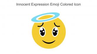 Innocent Expression Emoji Colored Icon In Powerpoint Pptx Png And Editable Eps Format
