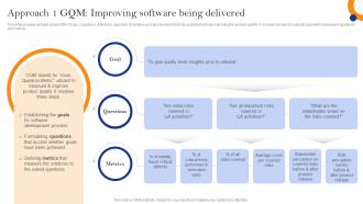 Innovate Faster With Adopting Approach 1 Gqm Improving Software Being Delivered