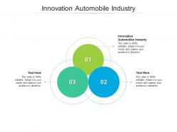 Innovation automobile industry ppt powerpoint presentation gallery ideas cpb