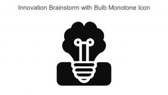 Innovation Brainstorm With Bulb Monotone Icon In Powerpoint Pptx Png And Editable Eps Format
