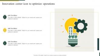 Innovation Center Icon To Optimize Operations