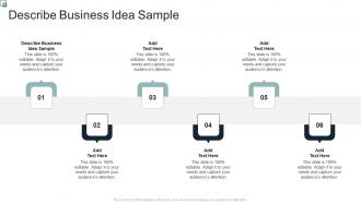 Innovation Describe Business Idea Sample In Powerpoint And Google Slides Cpb