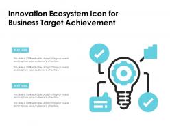 Innovation ecosystem icon for business target achievement