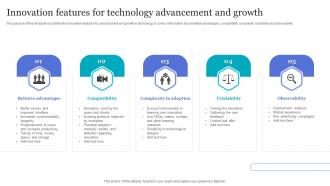 Innovation Features For Technology Advancement And Growth