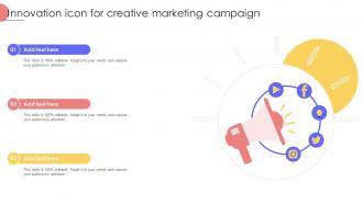 Innovation Icon For Creative Marketing Campaign