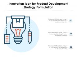 Innovation icon for product development strategy formulation