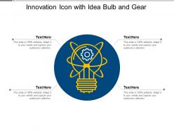 Innovation icon with idea bulb and gear