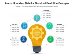 Innovation idea slide for standard deviation examples infographic template