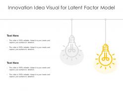 Innovation idea visual for latent factor model infographic template