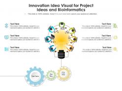 Innovation idea visual for project ideas and bioinformatics infographic template