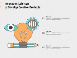 Innovation lab icon to develop creative products