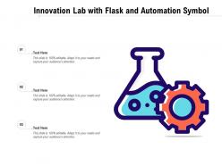Innovation lab with flask and automation symbol