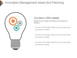 Innovation Management Ideas And Planning Ppt Icon