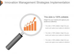 Innovation management strategies implementation ppt slide