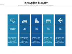 Innovation maturity ppt powerpoint presentation summary icon cpb