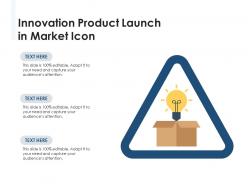 Innovation product launch in market icon