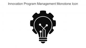 Innovation Program Management Monotone Icon In Powerpoint Pptx Png And Editable Eps Format