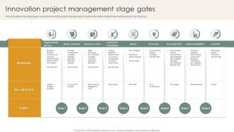 Innovation Project Management Stage Gates