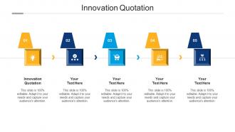 Innovation Quotation Ppt Powerpoint Presentation Infographic Template Brochure Cpb
