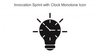 Innovation Sprint With Clock Monotone Icon In Powerpoint Pptx Png And Editable Eps Format