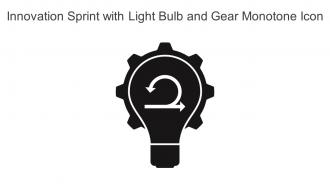 Innovation Sprint With Light Bulb And Gear Monotone Icon In Powerpoint Pptx Png And Editable Eps Format