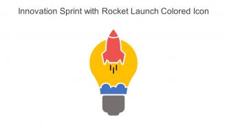 Innovation Sprint With Rocket Launch Colored Icon In Powerpoint Pptx Png And Editable Eps Format