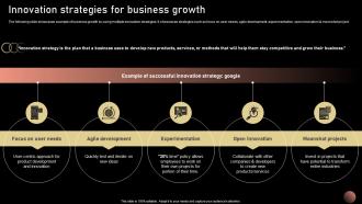 Innovation Strategies For Strategic Plan For Company Growth Strategy SS V