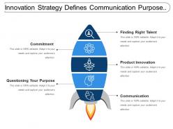 Innovation strategy defines communication purpose product innovation and commitment