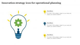 Innovation Strategy Icon For Operational Planning