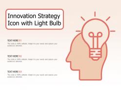 Innovation strategy icon with light bulb