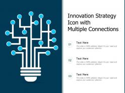 Innovation strategy icon with multiple connections