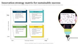 Innovation Strategy Matrix For Sustainable Success