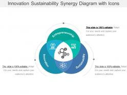 Innovation sustainability synergy diagram with icons