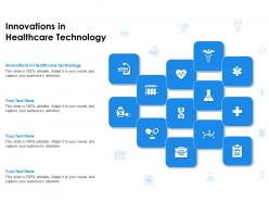 Innovations in healthcare technology ppt powerpoint presentation file designs download