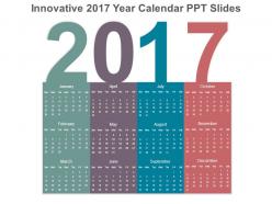 Innovative 2017 year calendar ppt slides