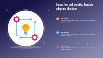 Innovative And Creative Feature Adoption Idea Icon