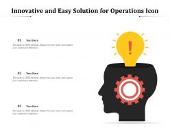 Innovative and easy solution for operations icon