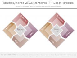 Innovative Business Analysis Vs System Analysis Ppt Design Templates