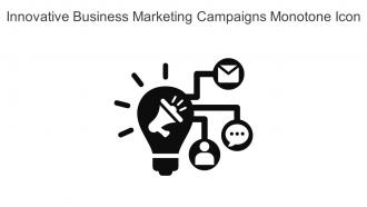 Innovative Business Marketing Campaigns Monotone Icon In Powerpoint Pptx Png And Editable Eps Format