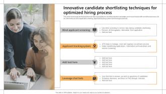 Innovative Candidate Shortlisting Techniques For Optimized Screening And Shortlisting Ideal