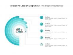 Innovative circular diagram for five steps infographics
