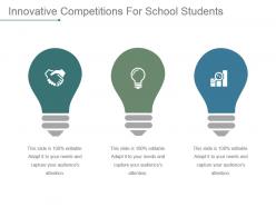 Innovative competitions for school students powerpoint slide deck template