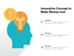 Innovative concept to make money icon