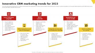 Innovative CRM Marketing Trends For 2023 Customer Relationship Management MKT SS V